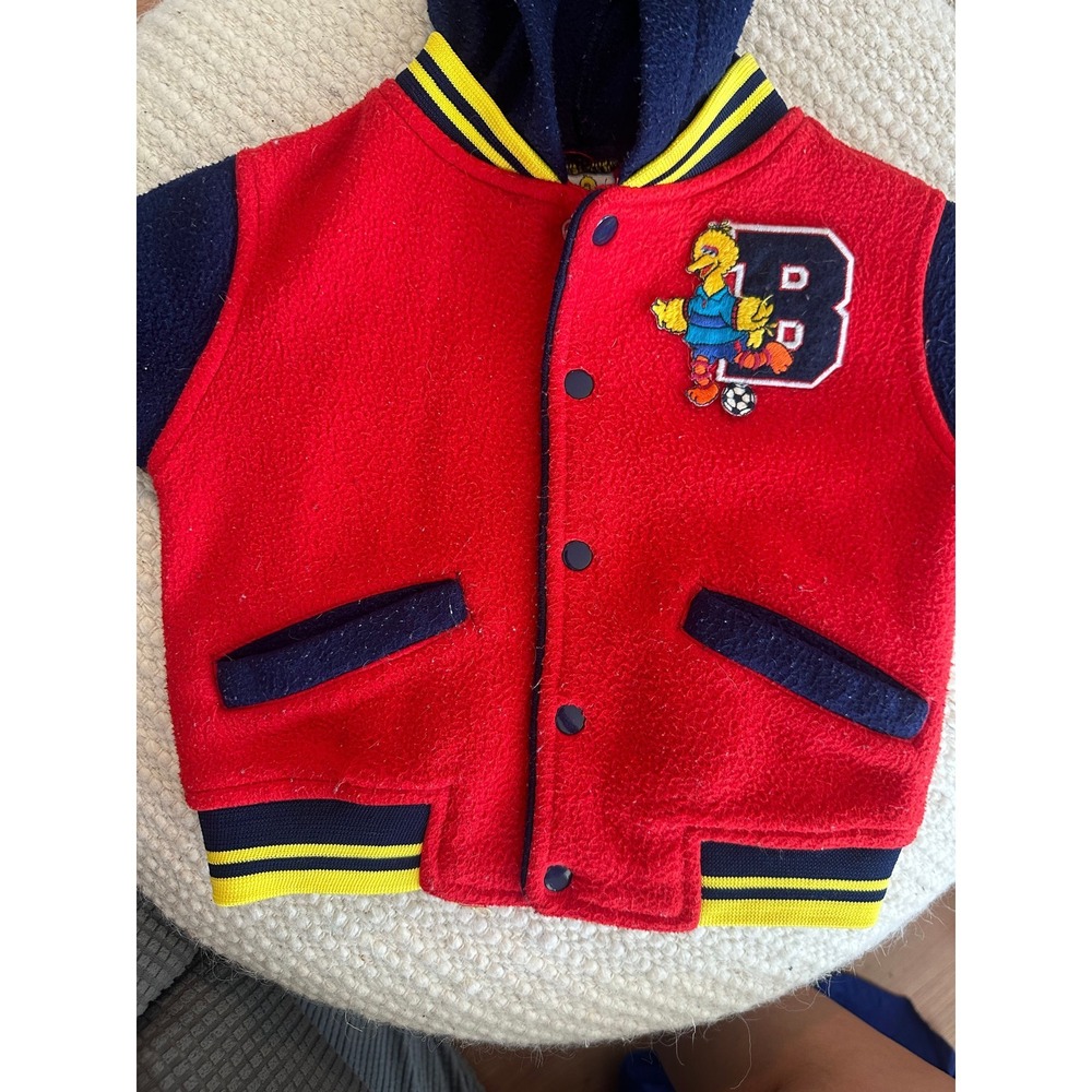 Vintage Sesame Street big bird letterman jacket size 18montbs - Picture 4 of 8